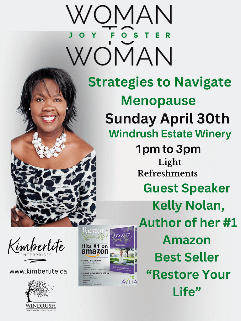 Woman to Woman - Strategies to Navigate Menopause event poster